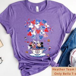 patriotic mickey and minnie balloon tea cup shi