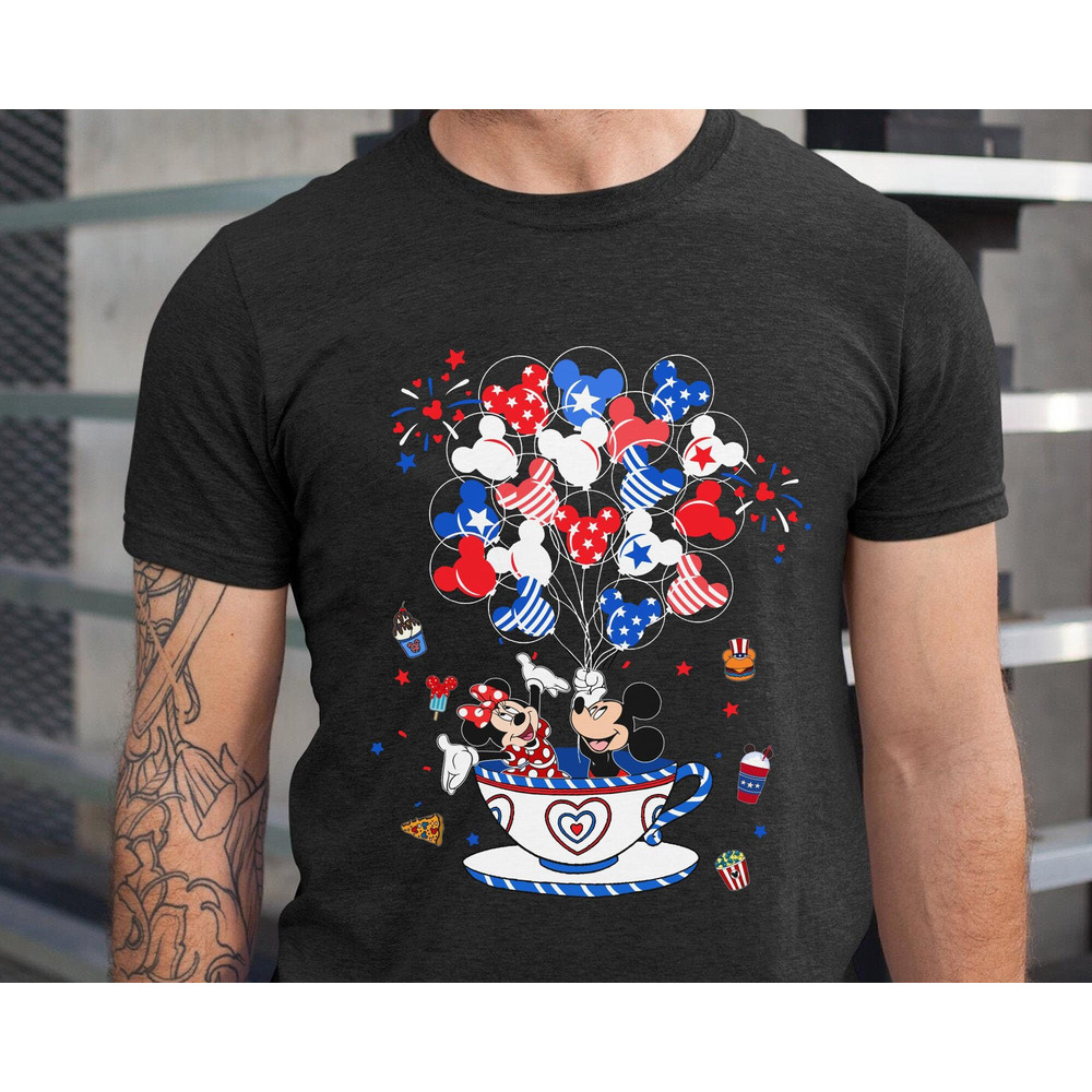 Patriotic Mickey And Minnie Balloon Tea Cup Shirt  Happy 4Th Of July Disney T-shirt  Disney Independence Day Outfits  Walt Disney World - 3.jpg