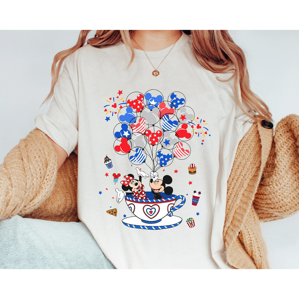 Patriotic Mickey And Minnie Balloon Tea Cup Shirt  Happy 4Th Of July Disney T-shirt  Disney Independence Day Outfits  Walt Disney World - 4.jpg