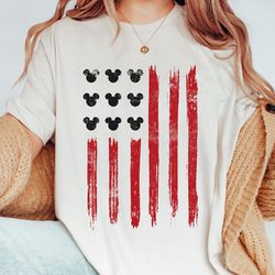 Patriotic Mickey Mouse America Flag Shirt / Hap