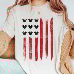 patriotic mickey mouse america flag shirt / hap