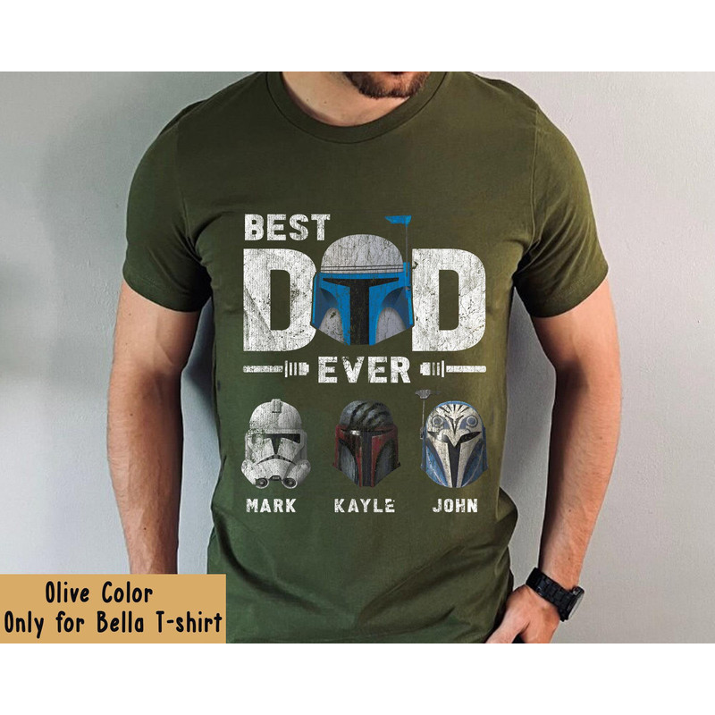 Personalized Best Dad Ever Jango Fett Clone Troopers Shirt Retro Star Wars Dad Shirt Father's Day Gift For Dad with Custom Kids Name - 1.jpg