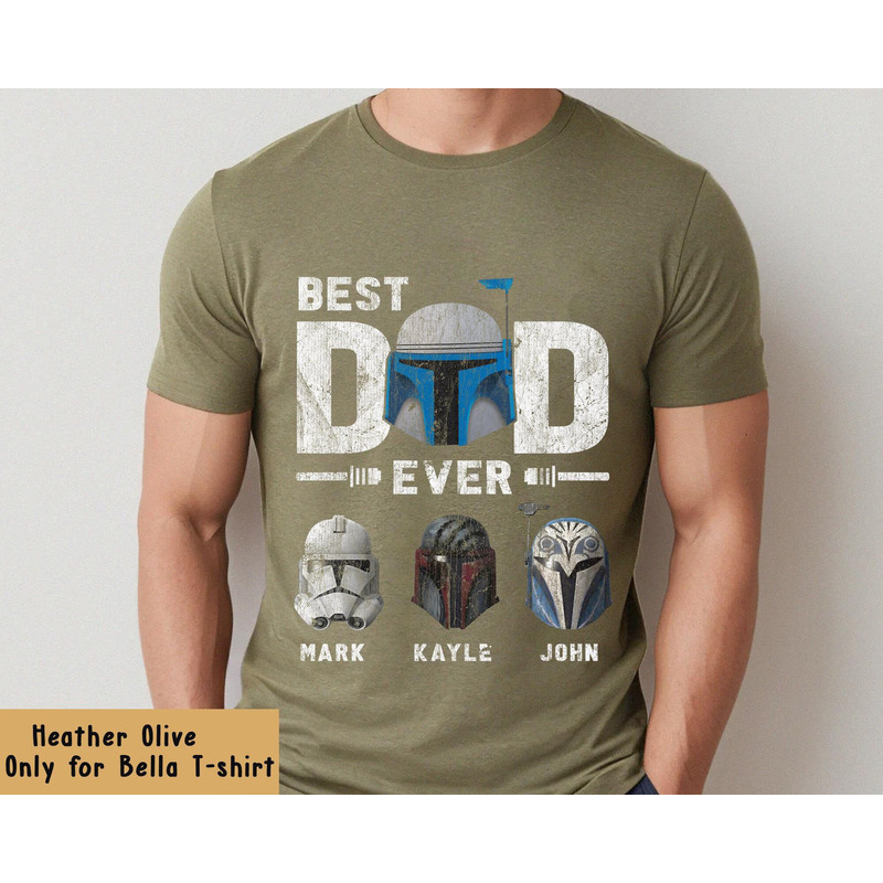Personalized Best Dad Ever Jango Fett Clone Troopers Shirt Retro Star Wars Dad Shirt Father's Day Gift For Dad with Custom Kids Name - 3.jpg