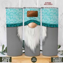 christmas gnomes tumbler with straw - gnome tumbler - christmas gift for her - gnome gift - christmas cup