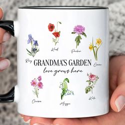 personalized grandmas garden coffee mug / custo