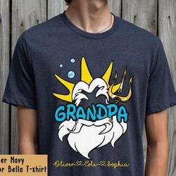 personalized king triton little mermaid grandpa