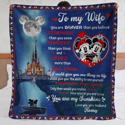 personalized to my wife mickey and minnie fleec