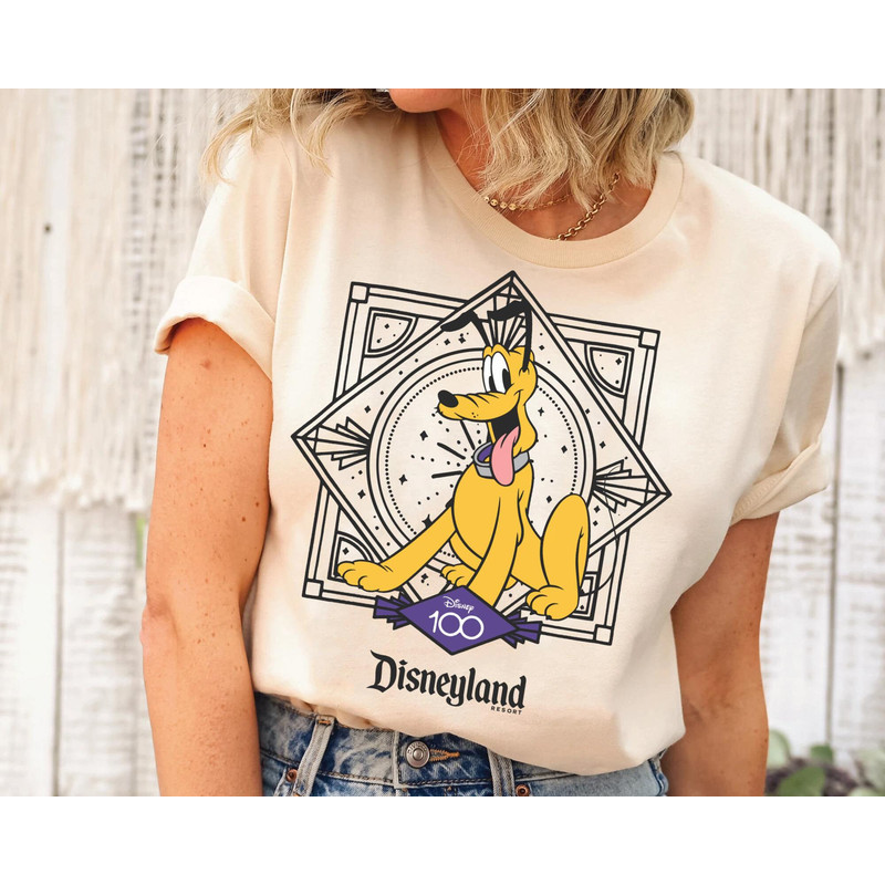 Pluto Dog Disney 100 Years Of Wonder Shirt Disney100 Tee Walt Disney Company T-shirt Disneyland Platinum 2023 Trip 100th Anniversary - 4.jpg