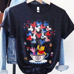 pooh and piglet balloon tea cup 4th of july shi