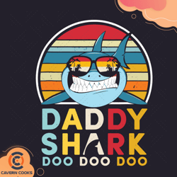 daddy shark doo doo doo fathers day svg, fathers d