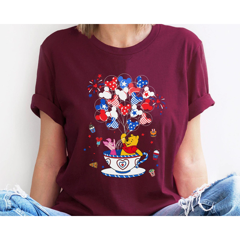 Pooh And Piglet Balloon Tea Cup 4Th Of July Shirt  Disney Patriotic USA Flag T-shirt  Disney Independence Day Tee  Walt Disney World - 5.jpg