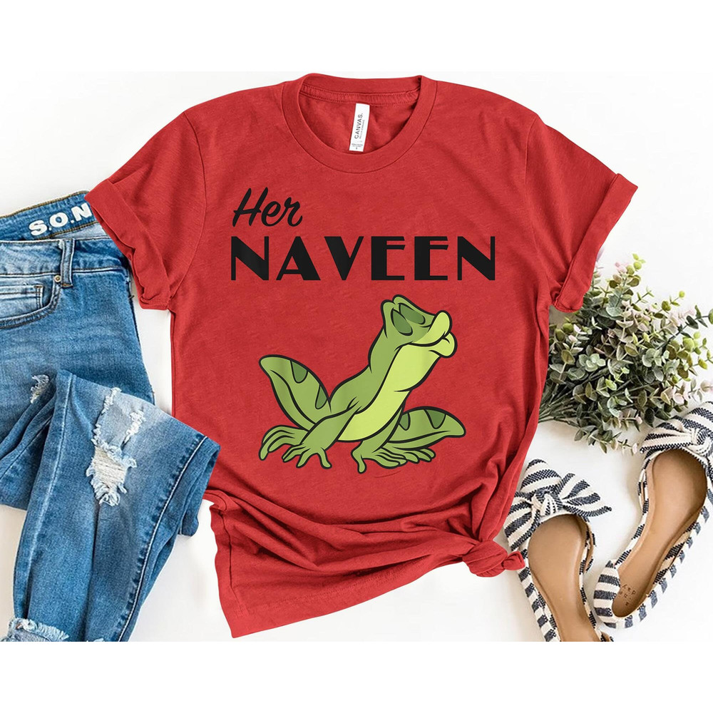 Princess and Frog Her Naveen His Tiana Shirt Disney Valentine's Day Couple Matching T-shirt Disney Disneyland Vacation Trip Tee - 2.jpg