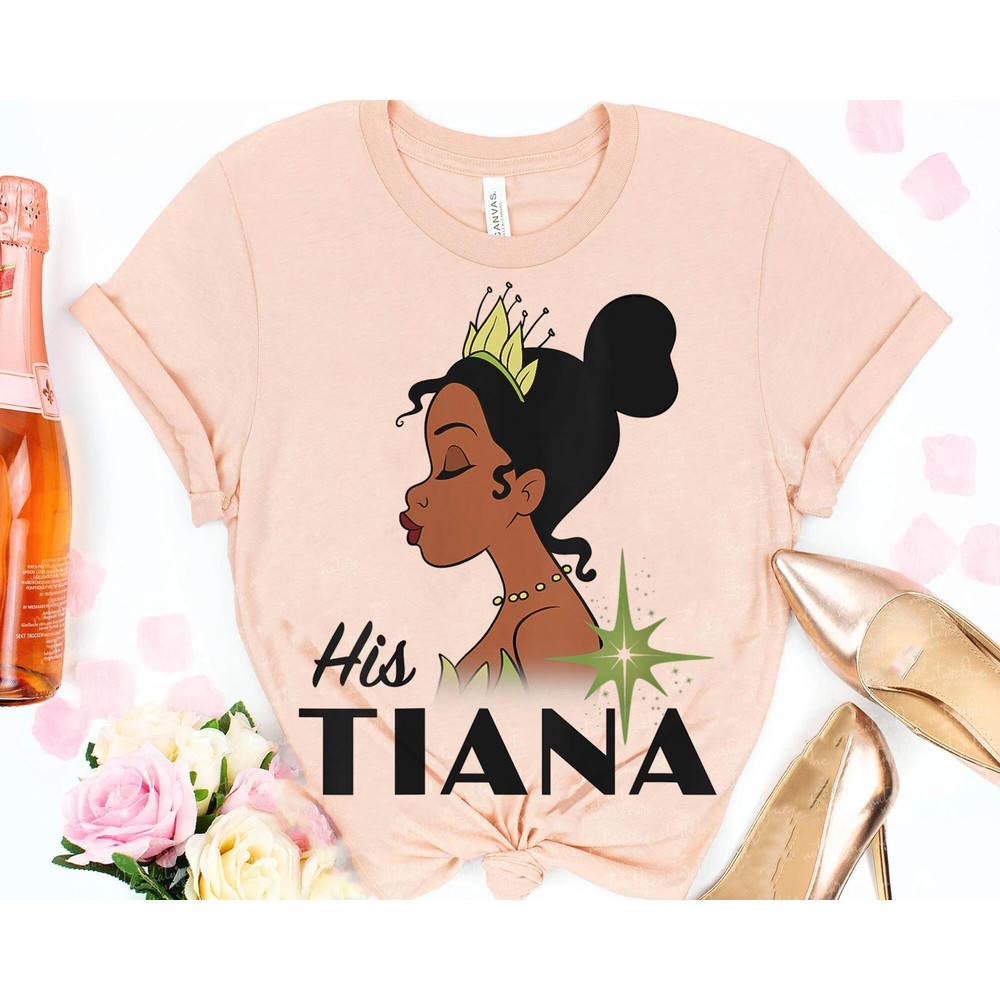 Princess and Frog Her Naveen His Tiana Shirt Disney Valentine's Day Couple Matching T-shirt Disney Disneyland Vacation Trip Tee - 3.jpg