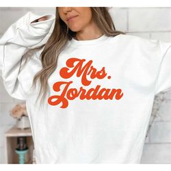 custom comfort colors sweatshirt ,custom text sweatshirt, mrs. bride sweatshirt, comfort colors sweatshirt, custom name,
