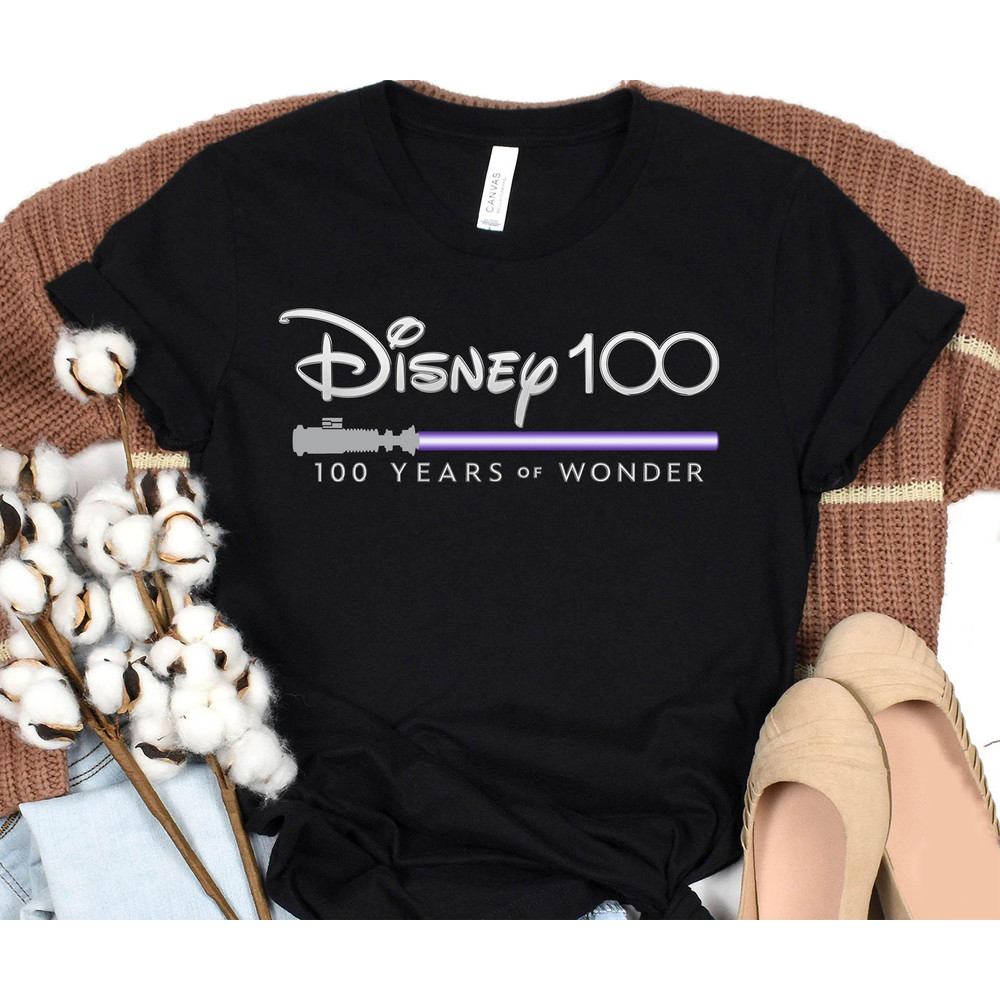 Purple Lightsaber Disney 100 Years Of Wonder Shirt Star Wars Disney 100th Anniversary T-shirt Walt Disney World Disneyland 2023 Trip - 1.jpg