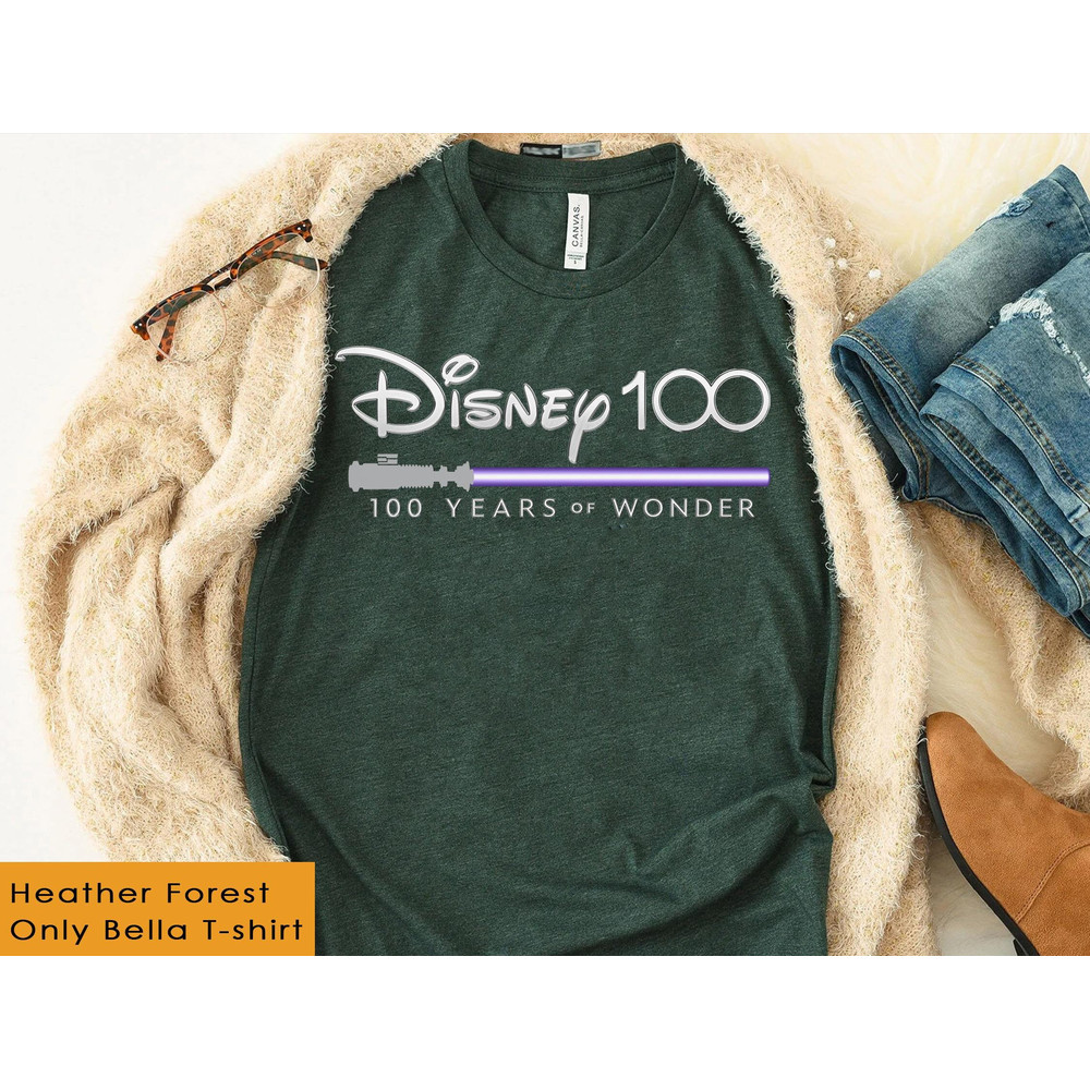 Purple Lightsaber Disney 100 Years Of Wonder Shirt Star Wars Disney 100th Anniversary T-shirt Walt Disney World Disneyland 2023 Trip - 3.jpg