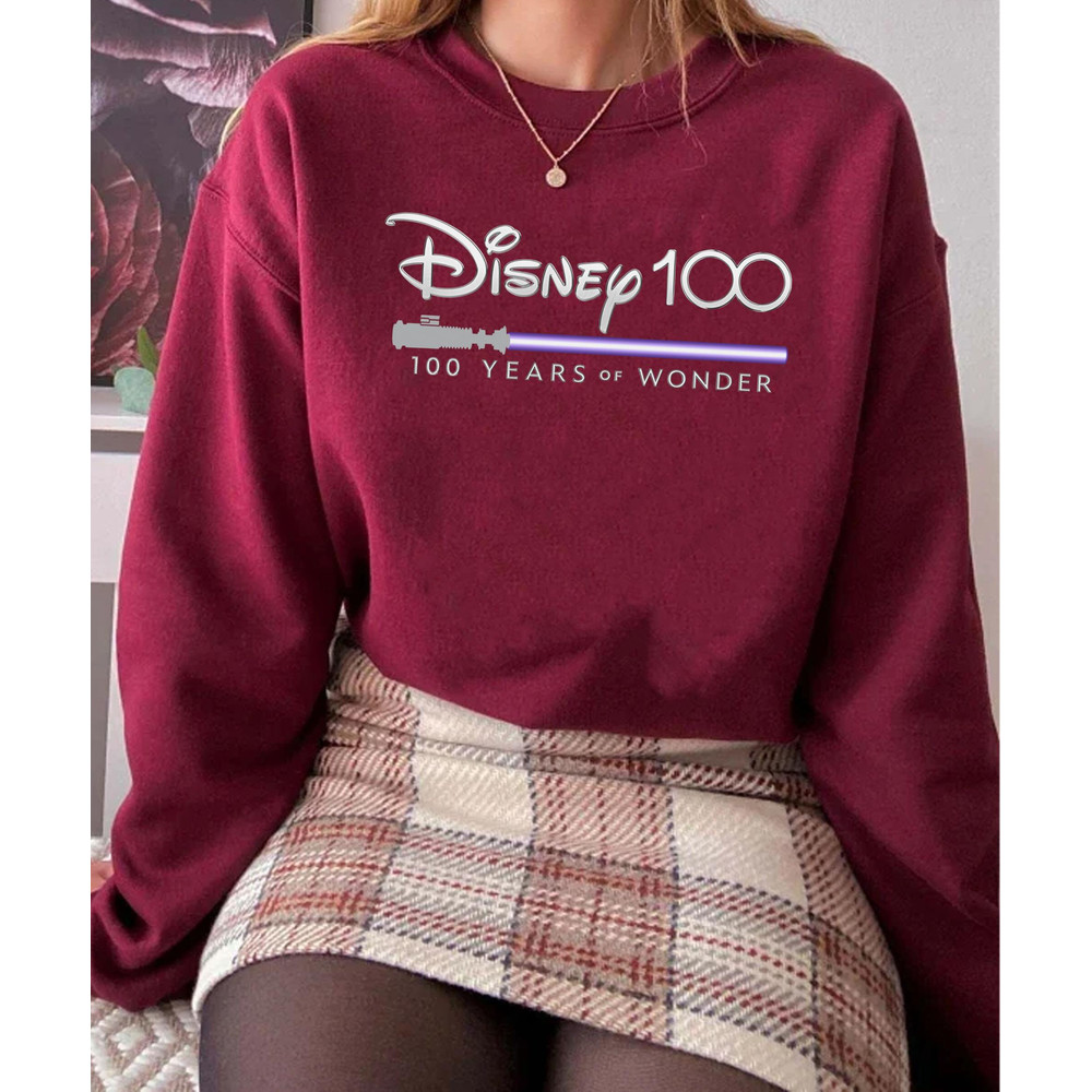 Purple Lightsaber Disney 100 Years Of Wonder Shirt Star Wars Disney 100th Anniversary T-shirt Walt Disney World Disneyland 2023 Trip - 5.jpg