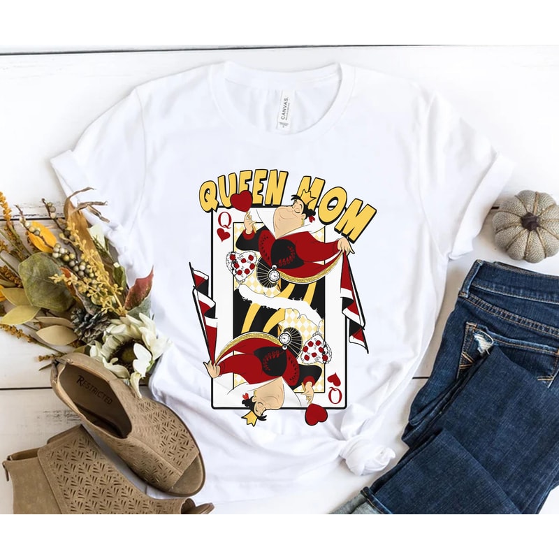 Queen Mom Queen Of Hearts Playing Card Shirt Alice In Wonderland Disney Mom T-shirt Mother's Day Gift Gift For Mom Disneyland Trip - 2.jpg