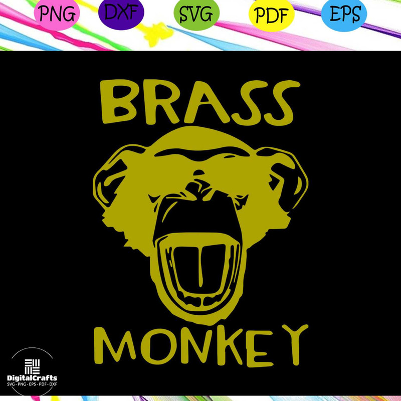 Brass monkey svg monkey svg funny monkey For Silhouette Files For Cricut SVG DXF EPS PNG Inst