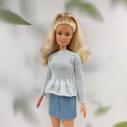Barbie doll clothes ruffle sweater