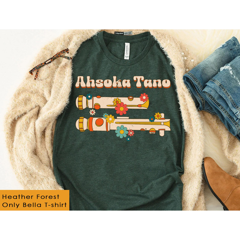 Retro 70s Ahsoka Tano Jedi Shirt Star Wars Lightsaber Floral T-shirt Galaxy's Edge Disney's Hollywood Studio Shirt Disneyland Trip - 5.jpg