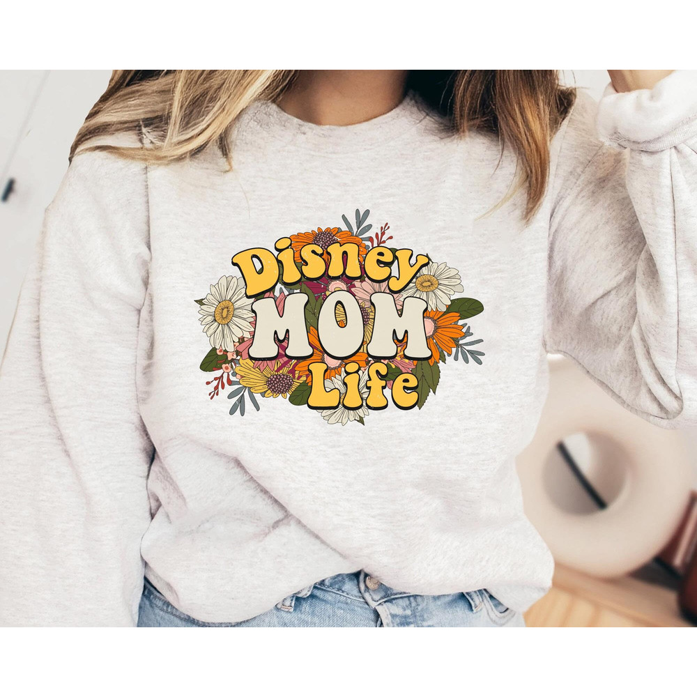 Retro 70s Disney Mom Life Shirt Mother Floral T-shirt Mother's Day Gift Ideas Motherhood Shirt Walt Disney World Disneyland Trip - 5.jpg