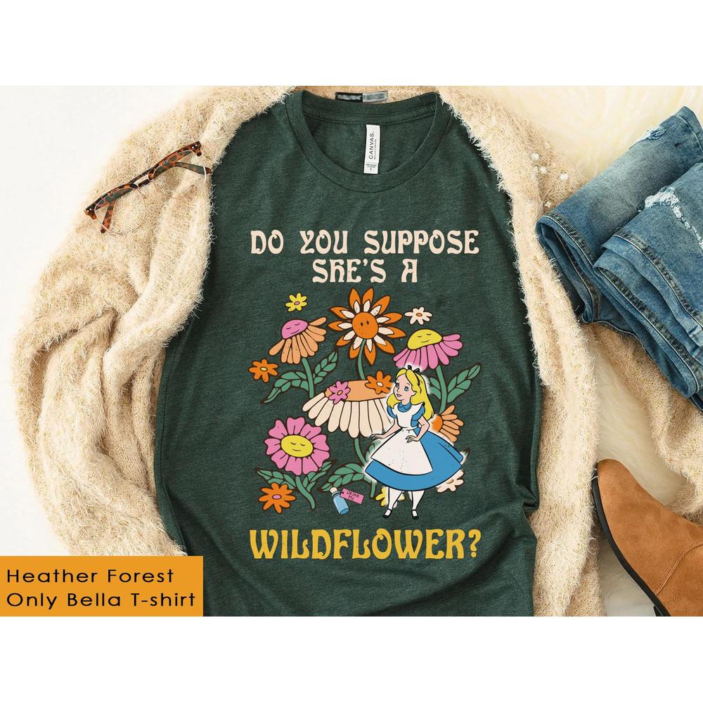 Retro 70s Alice In Wonderland Do You Suppose She’s A Wildflower Shirt Walt Disney World Disneyland Trip Outfits Magic Kingdom - 5.jpg
