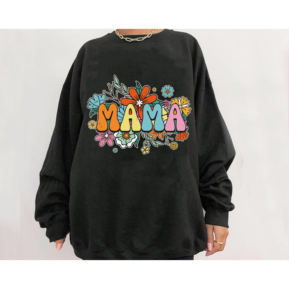 Retro 70s Floral Mama Shirt Mama Flower T-shirt Mother's Day 2023 Gift For Mom Flower Shirt For Mom Mom Shirt For Mother Day - 4.jpg