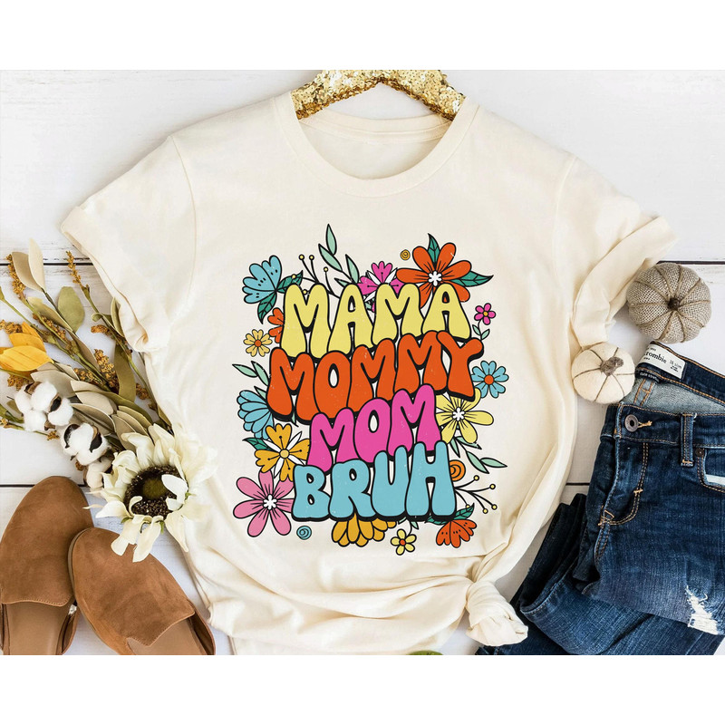 Retro 70s Mama Mommy Mom Bruh Shirt Mom Floral T-shirt Mother Life Sarcastic Mom Motherhood Shirt Mother's Day Gift Gift For Mom - 2.jpg