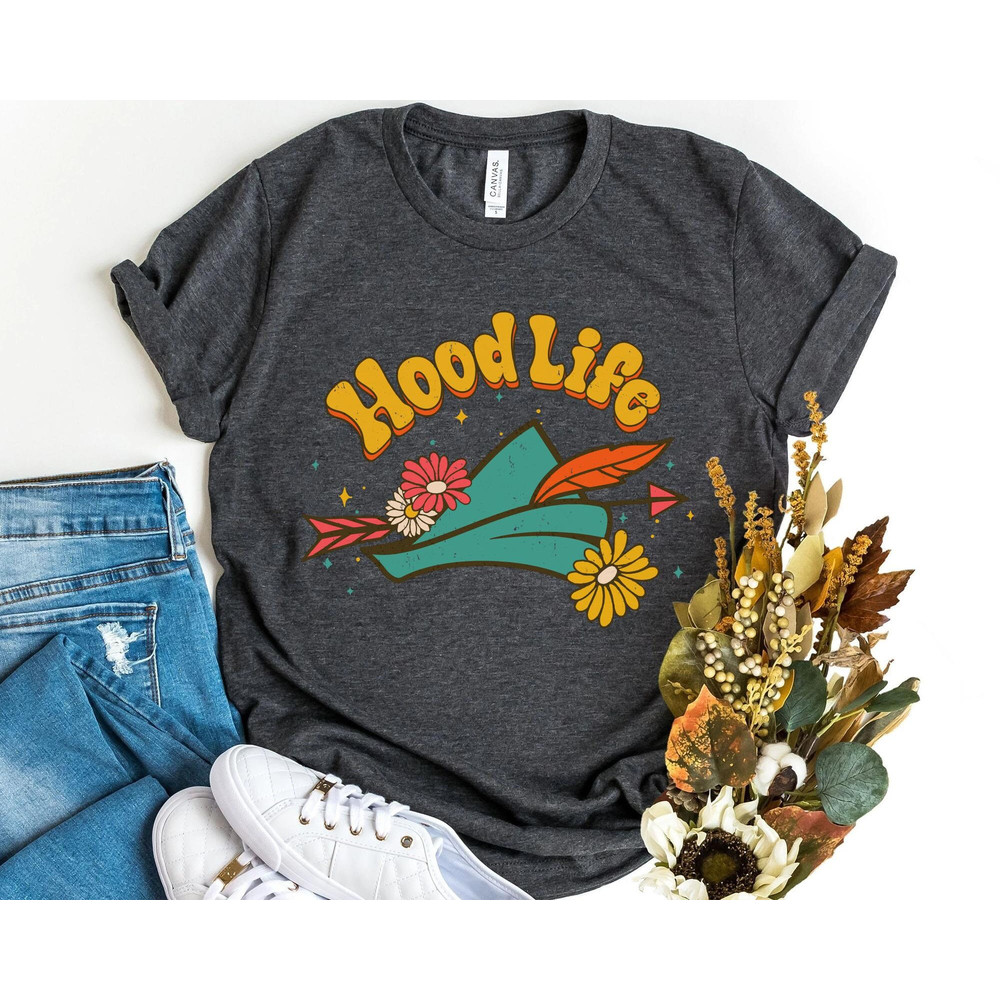 Retro 70s Robin Hood Hat Floral Hood Life Shirt  Funny Disney T-shirt  Magic Kingdom Park  Walt Disney World  Disneyland Trip Outfits - 4.jpg