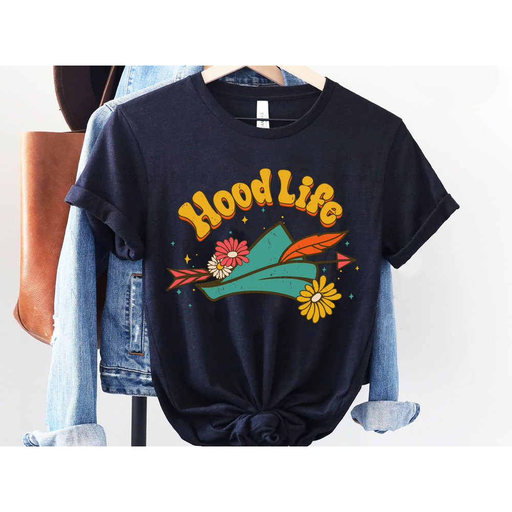 Retro 70s Robin Hood Hat Floral Hood Life Shirt  Funny Disney T-shirt  Magic Kingdom Park  Walt Disney World  Disneyland Trip Outfits - 5.jpg