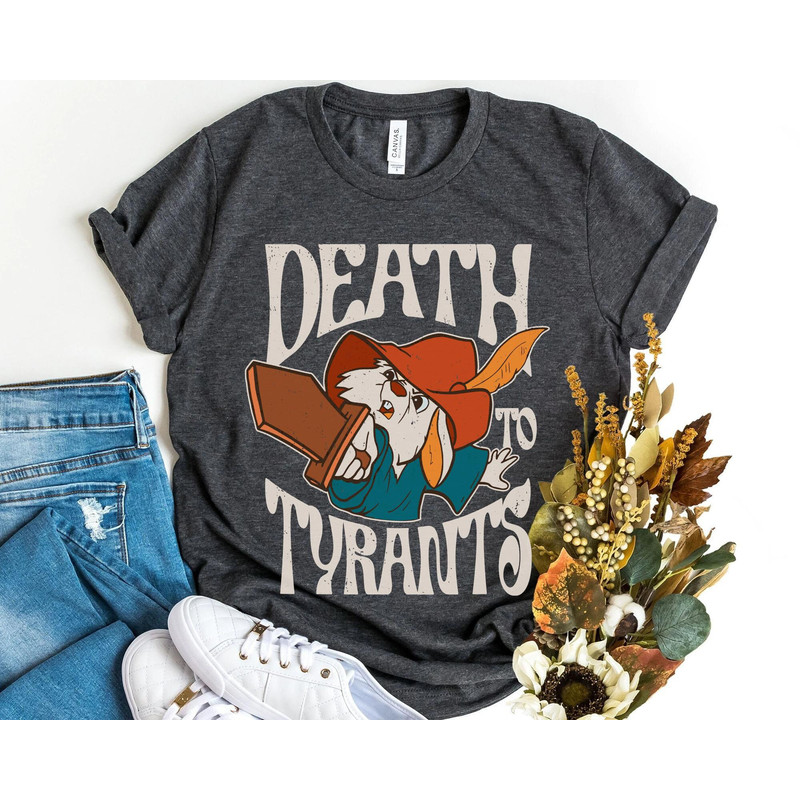 Retro 70s Skippy Rabbit Death To Tyrants Shirt Robin Hood Disney T-shirt Magic Kingdom Walt Disney World Disneyland Trip Outfits - 5.jpg
