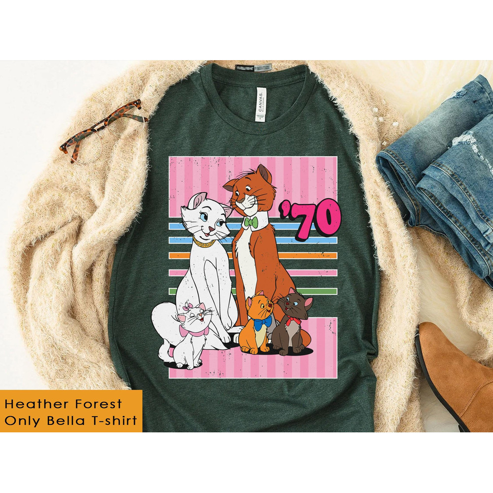 Retro 70s The Aristocats Marie Berlioz Toulouse Duchess Thomas Shirt Disney Cats T-shirt Walt Disney World Disneyland Trip Outfits - 3.jpg