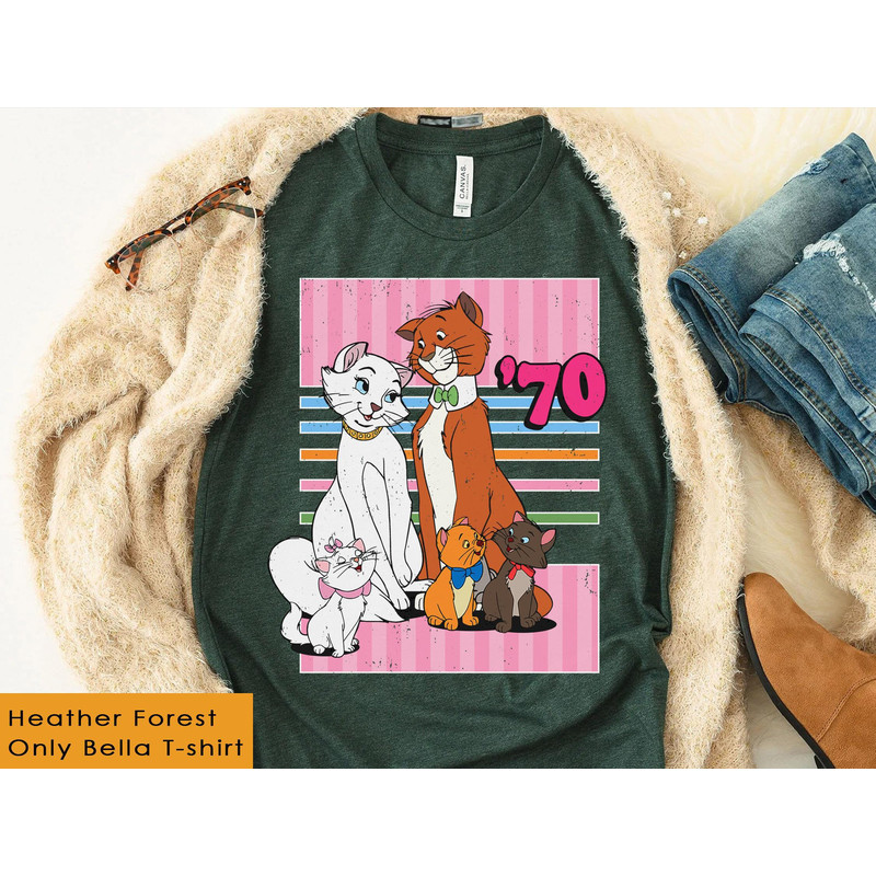 Retro 70s The Aristocats Marie Berlioz Toulouse Duchess Thomas Shirt Disney Cats T-shirt Walt Disney World Disneyland Trip Outfits - 3.jpg