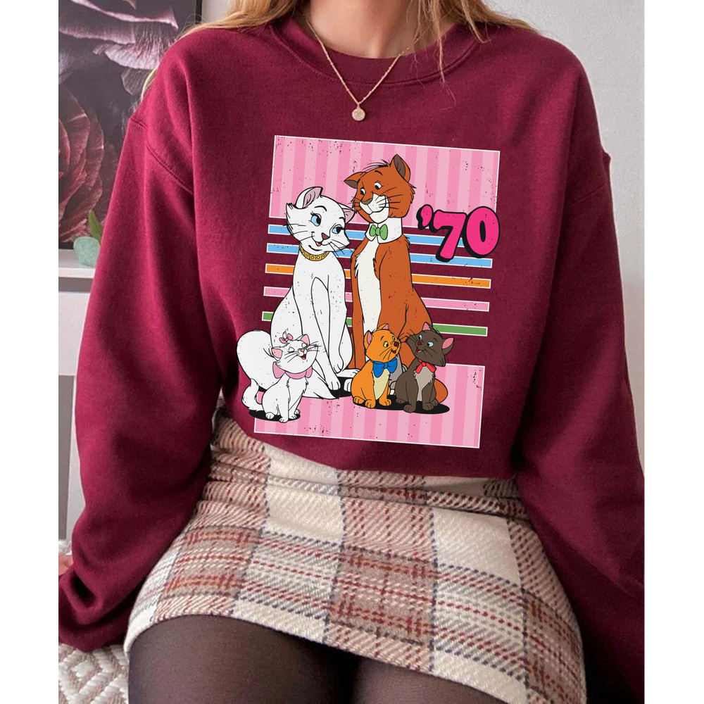 Retro 70s The Aristocats Marie Berlioz Toulouse Duchess Thomas Shirt Disney Cats T-shirt Walt Disney World Disneyland Trip Outfits - 5.jpg
