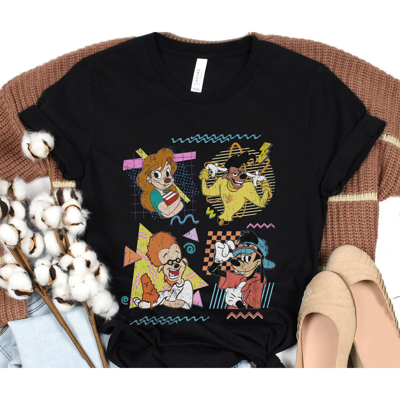 Retro 90s A Goofy Movie Characters Sweatshirt  Max Roxanne Powerline T-shirt  Walt Disney World Tee  Disneyland Family Vacation Trip - 2.jpg