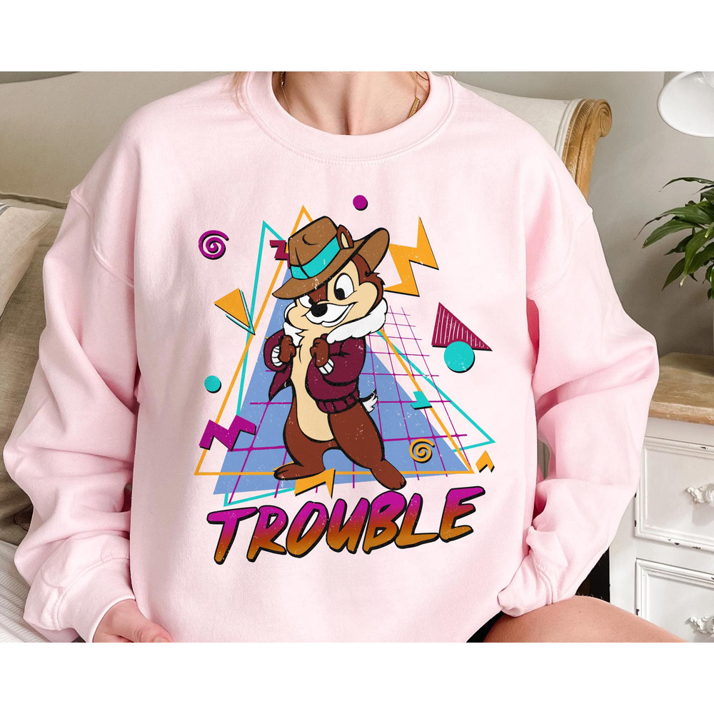 Retro 90s Chip n Dale Double Trouble Shirt Disney Couple Matching T-shirt Walt Disney World Tee Magic Kingdom Disneyland Family Vacation - 3.jpg