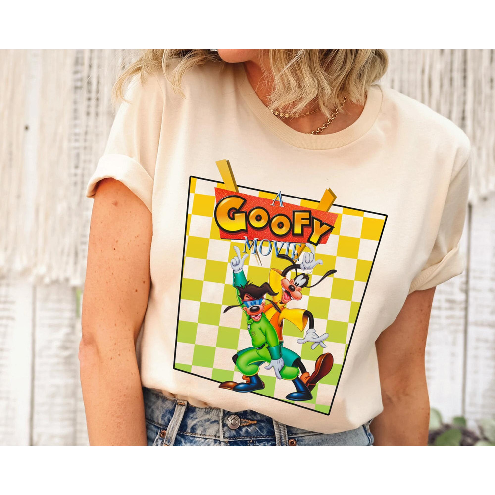 Retro 90s Disney A Goofy Movie Checkerboard T-shirt  Disney Goofy and Max Shirt  Disney Birthday Gift Ideas  Walt Disney World Trip - 1.jpg