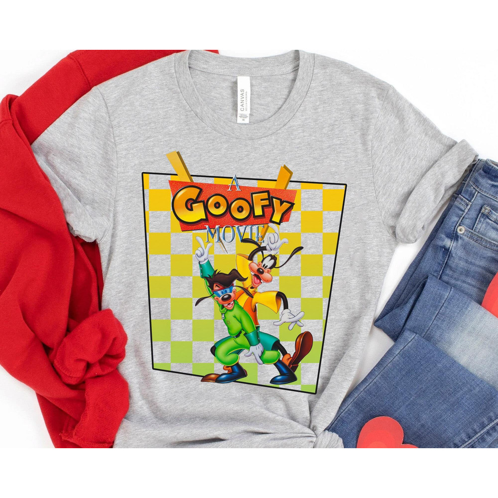 Retro 90s Disney A Goofy Movie Checkerboard T-shirt  Disney Goofy and Max Shirt  Disney Birthday Gift Ideas  Walt Disney World Trip - 2.jpg