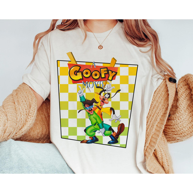 Retro 90s Disney A Goofy Movie Checkerboard T-shirt  Disney Goofy and Max Shirt  Disney Birthday Gift Ideas  Walt Disney World Trip - 3.jpg