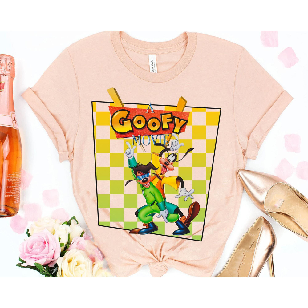 Retro 90s Disney A Goofy Movie Checkerboard T-shirt  Disney Goofy and Max Shirt  Disney Birthday Gift Ideas  Walt Disney World Trip - 5.jpg