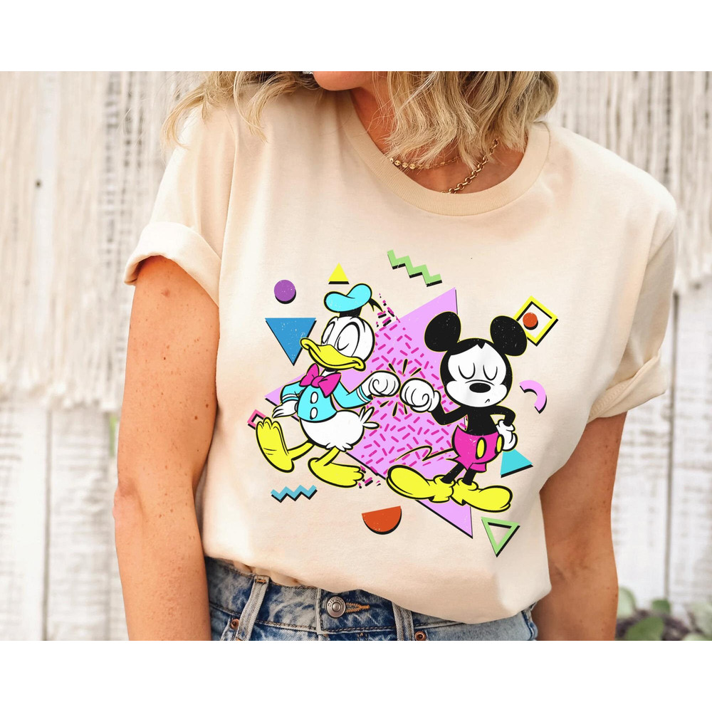 Retro 90s Disney Mickey Mouse And Donald Duck Best Friends Shirt Disney Bff Matching Tee Disneyland 2023 Trip Disney Birthday Gift - 1.jpg
