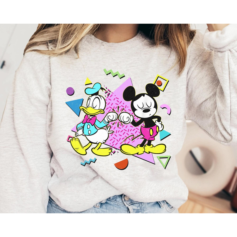 Retro 90s Disney Mickey Mouse And Donald Duck Best Friends Shirt Disney Bff Matching Tee Disneyland 2023 Trip Disney Birthday Gift - 2.jpg