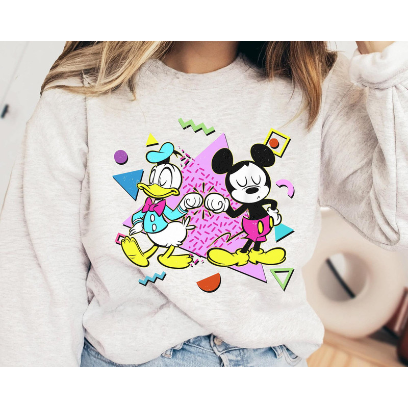 Retro 90s Disney Mickey Mouse And Donald Duck Best Friends Shirt Disney Bff Matching Tee Disneyland 2023 Trip Disney Birthday Gift - 2.jpg