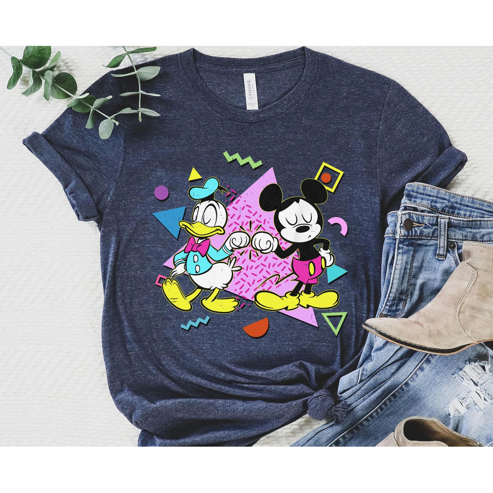 Retro 90s Disney Mickey Mouse And Donald Duck Best Friends Shirt Disney Bff Matching Tee Disneyland 2023 Trip Disney Birthday Gift - 3.jpg