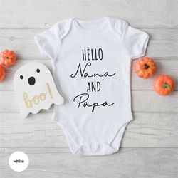 baby announcement onesie, custom nana and papa bodysuit, new mom toddler shirt, gifts for her, gifts for grandma, baby s