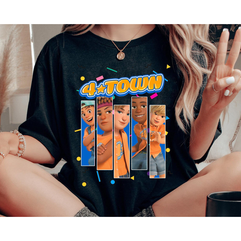 Retro 90s Disney Turning Red Boy Band 4 Town Shirt Magic Kingdom Tee Walt Disney World Disneyland Trip Outfits Disney Birthday Gift - 1.jpg