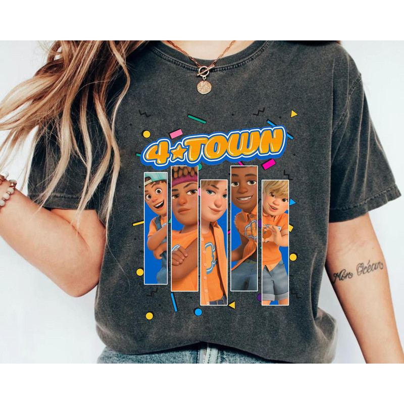 Retro 90s Disney Turning Red Boy Band 4 Town Shirt Magic Kingdom Tee Walt Disney World Disneyland Trip Outfits Disney Birthday Gift - 2.jpg