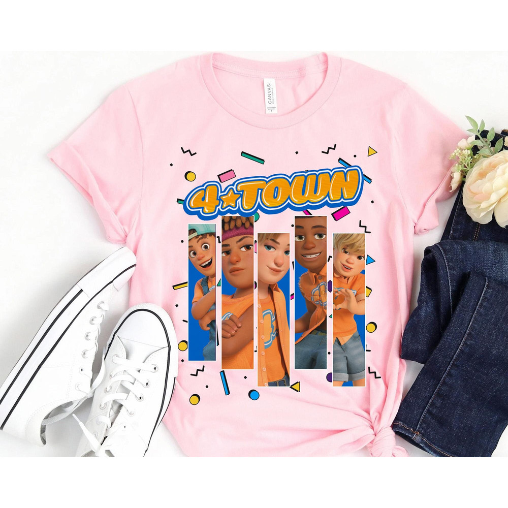 Retro 90s Disney Turning Red Boy Band 4 Town Shirt Magic Kingdom Tee Walt Disney World Disneyland Trip Outfits Disney Birthday Gift - 3.jpg
