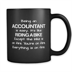 funny accountant gift, accountant mug, black mug for cpa, accountant coffee mug, gift for accountant, multitasking ninja